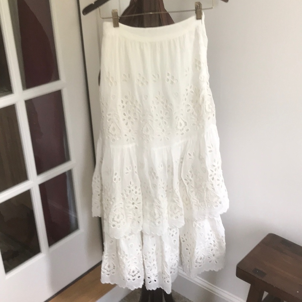 SALE New Free People Wilder Eyelet Midi/Maxi Skirt Size 0 or 2 NWOT - Picture 4 of 14